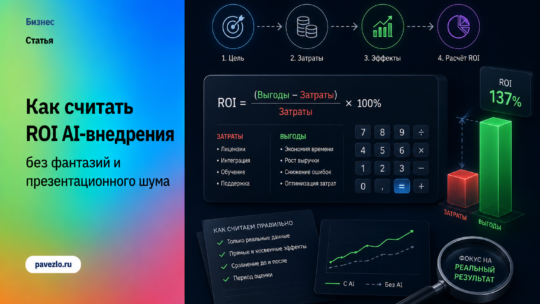 Как считать ROI AI-внедрения без фантазий и презентационного шума
