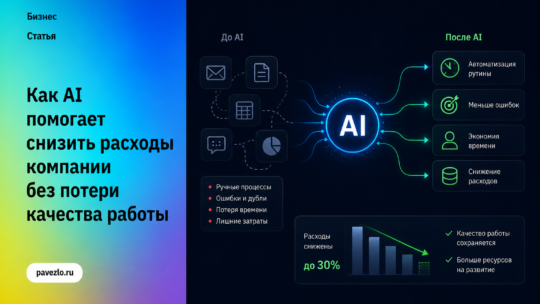 Как AI помогает снизить расходы компании без потери качества работы