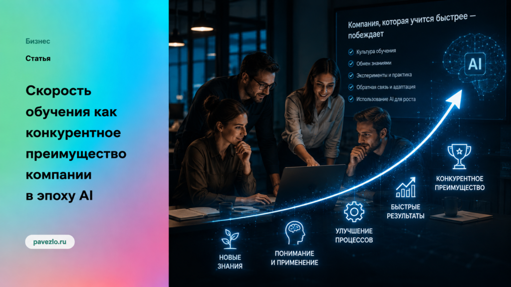Скорость обучения как конкурентное преимущество компании в эпоху AI