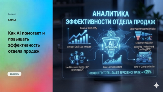 Как AI помогает и повышать эффективность отдела продаж