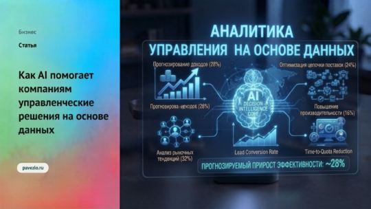 Как AI помогает компаниям принимать управленческие решения на основе данных