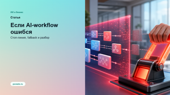 Что делать, если AI-workflow ошибся в рабочем контуре: incident playbook, стоп-линия и ручной fallback