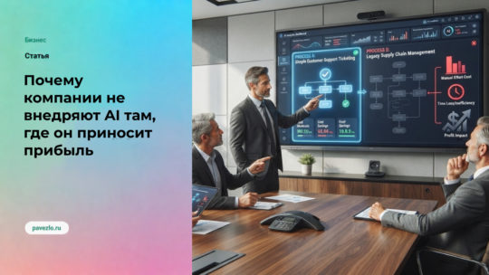 Почему большинство компаний внедряют AI не там, где он приносит максимальную прибыль