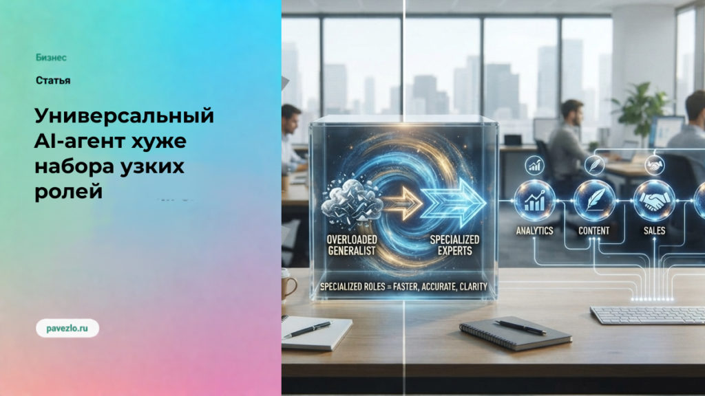 Почему один универсальный AI-агент хуже набора узких ролей