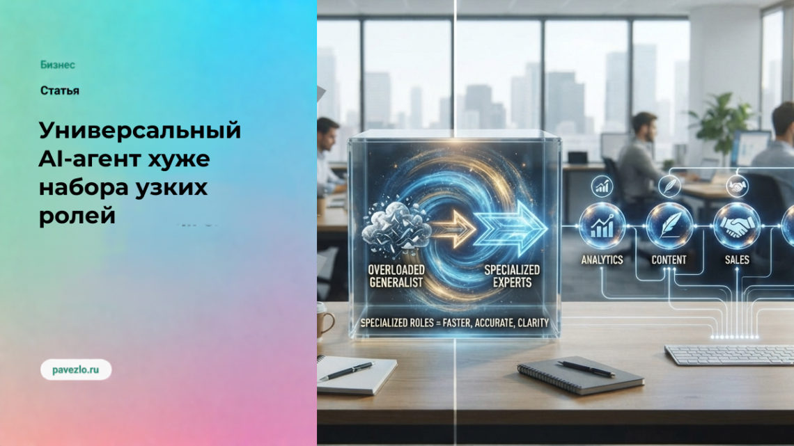 Почему один универсальный AI-агент хуже набора узких ролей