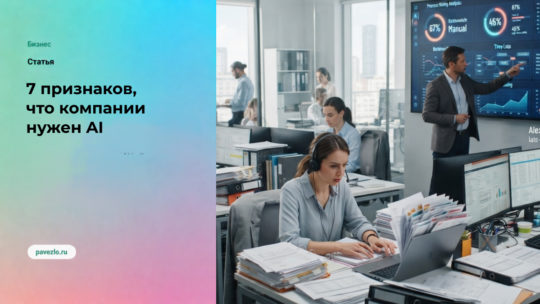 7 признаков, что вашей компании уже пора внедрять AI