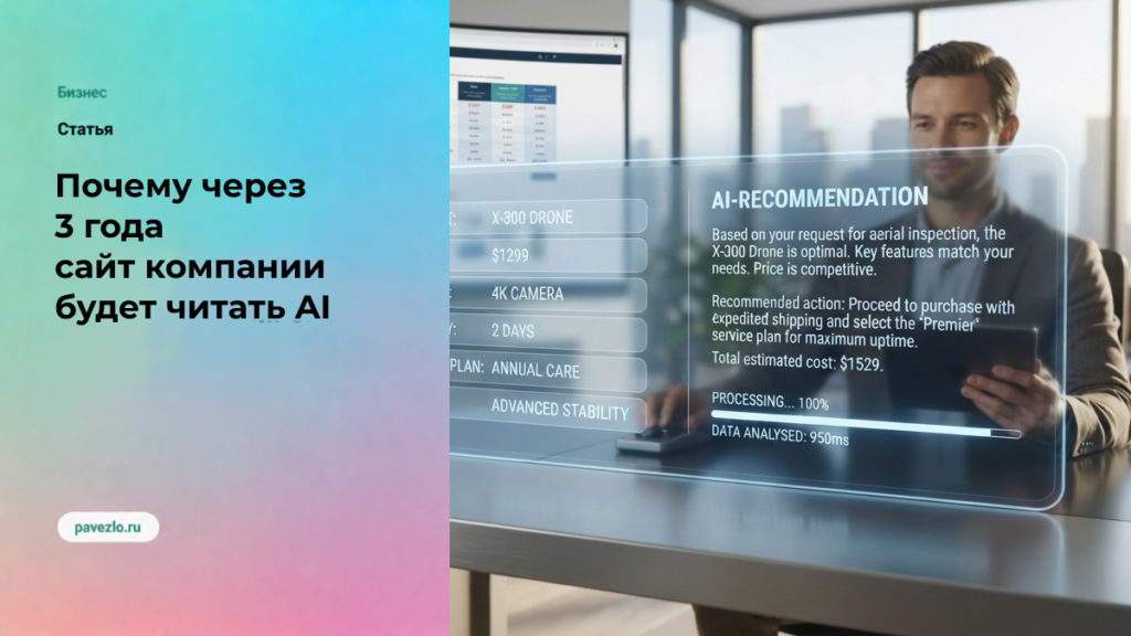Почему через 3 года сайт компании будет читать не клиент, а AI