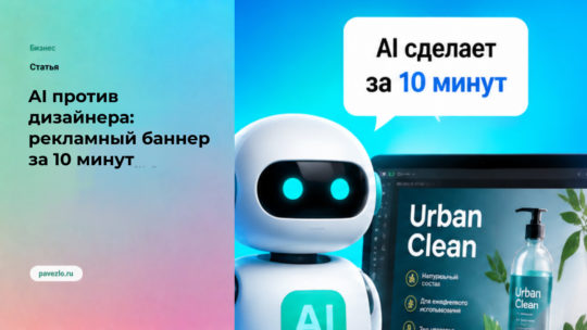 AI против дизайнера: рекламный баннер за 10 минут