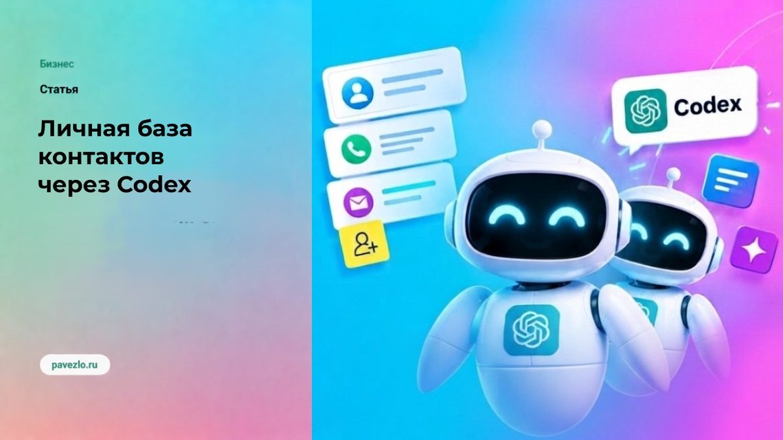 Личная база контактов через Codex